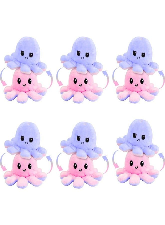 Storio Birthday Party Return Pack of 6 Reversible Octopus Plush Toys | Kanjak Gift for Girls Pack of 6 | Kanya Pujan Gifts Set of 6 | Navratri Gifts for Kanya Toy Set - Image 1